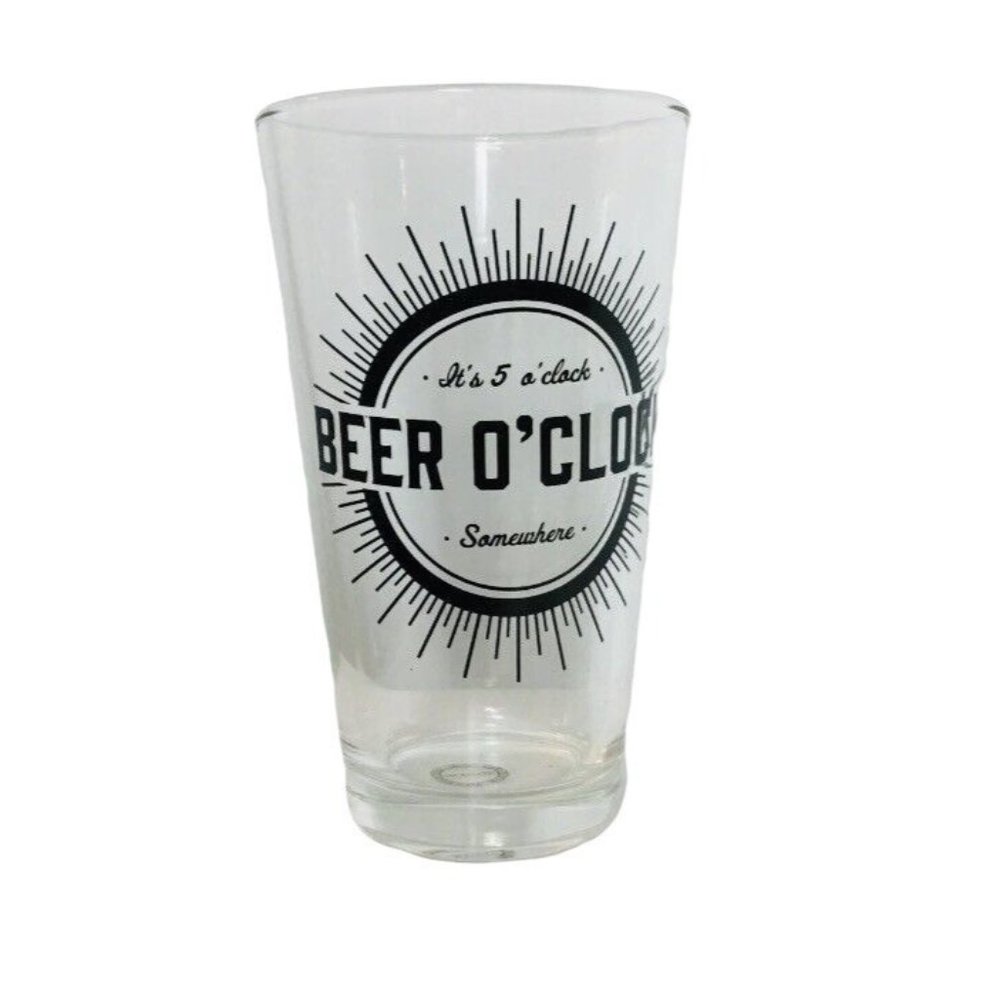 Mancave Beer Glasses Pint Set of 4 Barware Bro Frat House Shiraleah Fathers Day